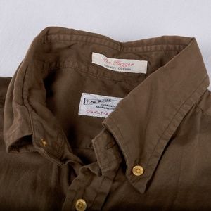Pecan Brown Mens Oxford Button Down Shirt
